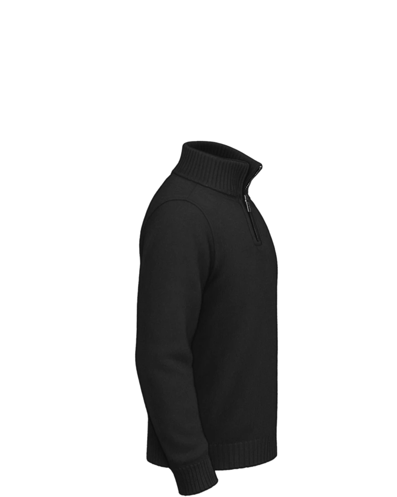 Image of a model wearing a BB18402 Brooks Brothers® Cotton Stretch 1/4-Zip Sweater