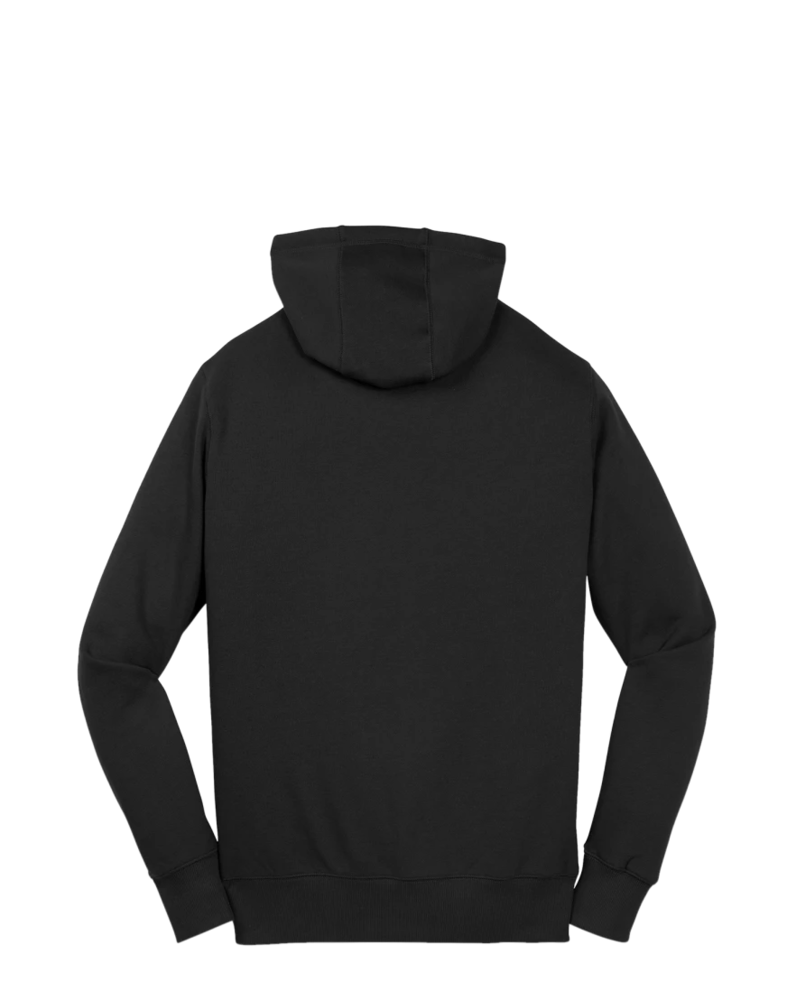 Image of a model wearing a ST258 Sport-Tek Full-Zip Hooded Sweatshirt