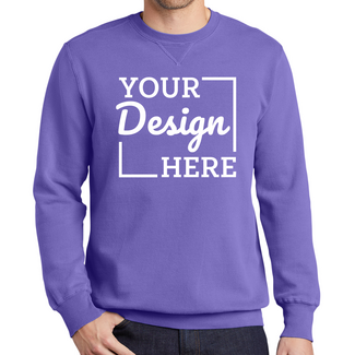 Crewneck Sweatshirts:  PC098 Port & Company Pigment Dyed Crewneck Sweatshirt