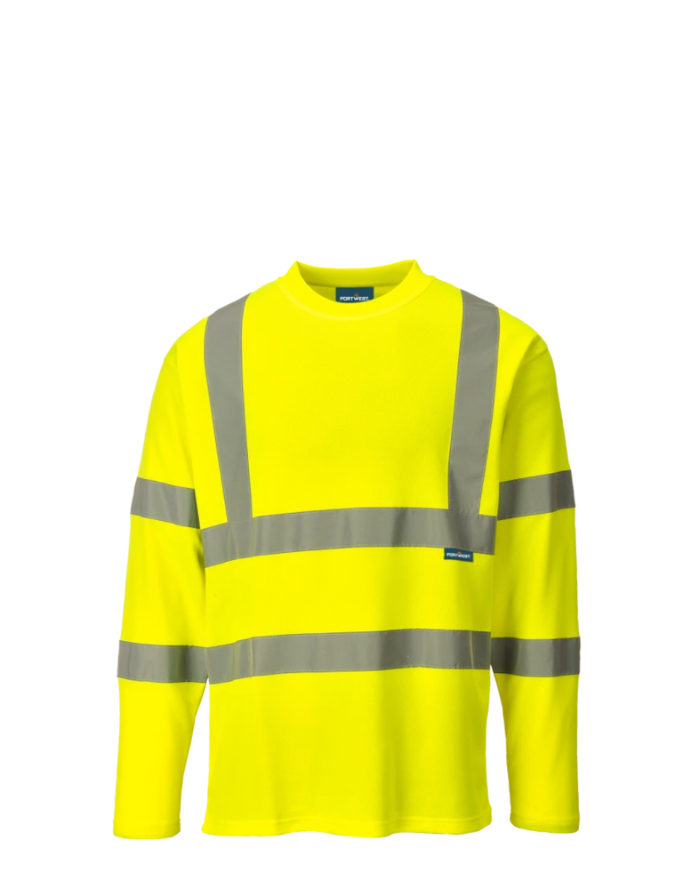 Image of a model wearing a S278 Portwest Cotton Comfort Long Sleeve T-Shirt