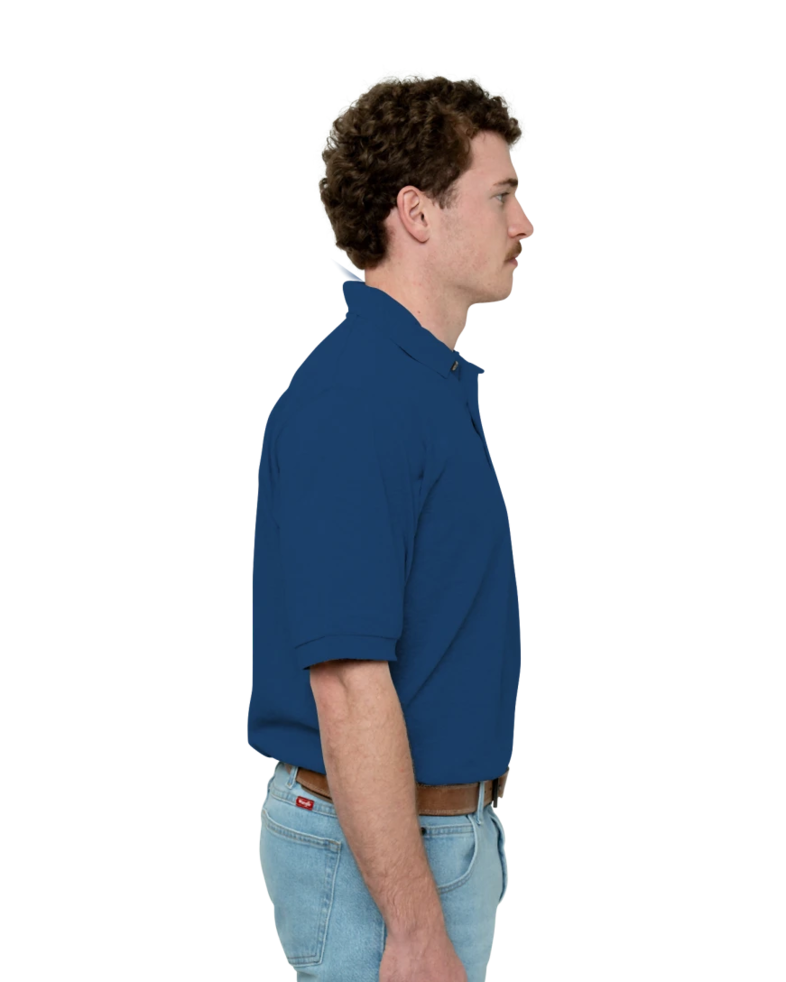 Image of a model wearing a K420 Port Authority Pique Knit Sport Shirt