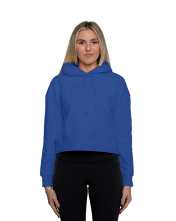 Model wearing a DT6101 District® Women’s V.I.T.™ Fleece Hoodie