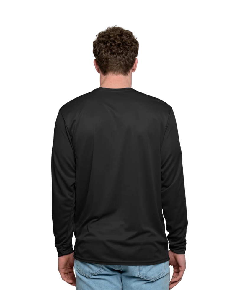 Image of a model wearing a Augusta 788 Wicking Long Sleeve Tee