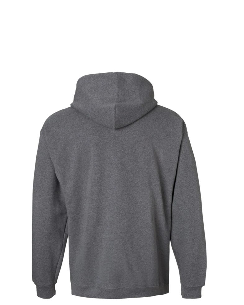 Image of a model wearing a F170 Hanes Pullover Hooded Sweatshirt