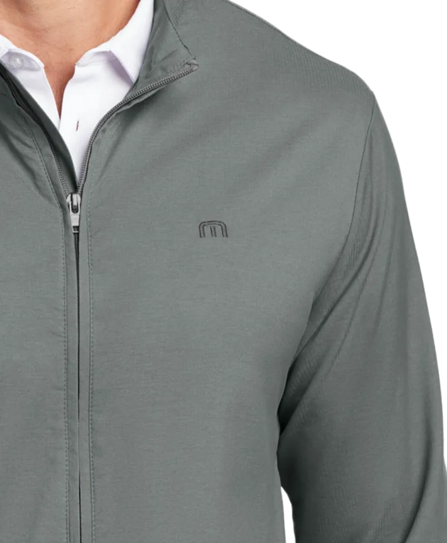 Closeup of a TM1MU422 TravisMathew Surfside Full-Zip Jacket
