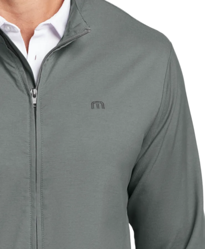 Closeup of a TM1MU422 TravisMathew Surfside Full-Zip Jacket