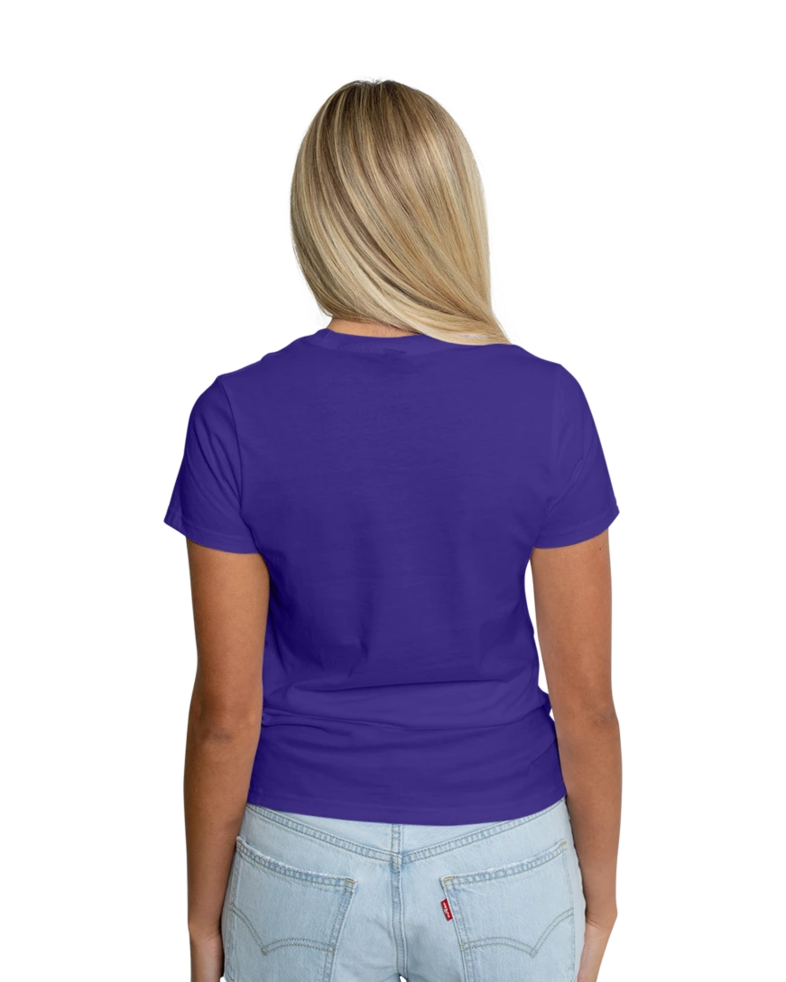 Image of a model wearing a 5000L Gildan Ladies Heavy Cotton Tee