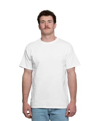 Model wearing a 5000 Gildan Heavy Cotton T-Shirt