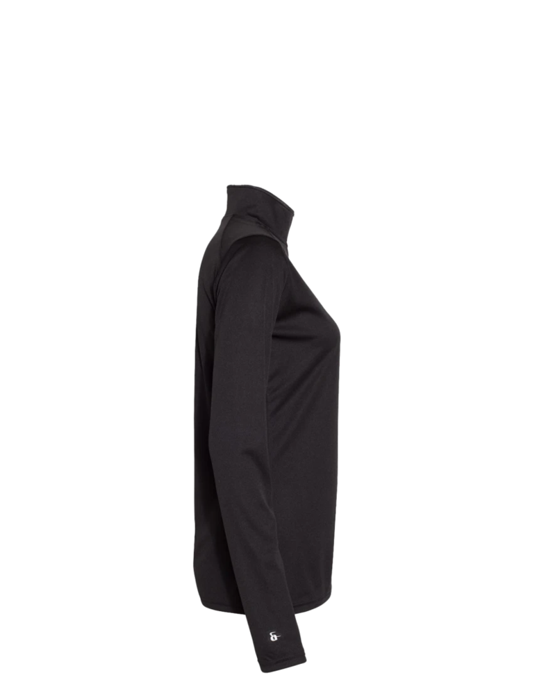 Image of a model wearing a 4103 Badger B-Core Ladies 1/4 Zip