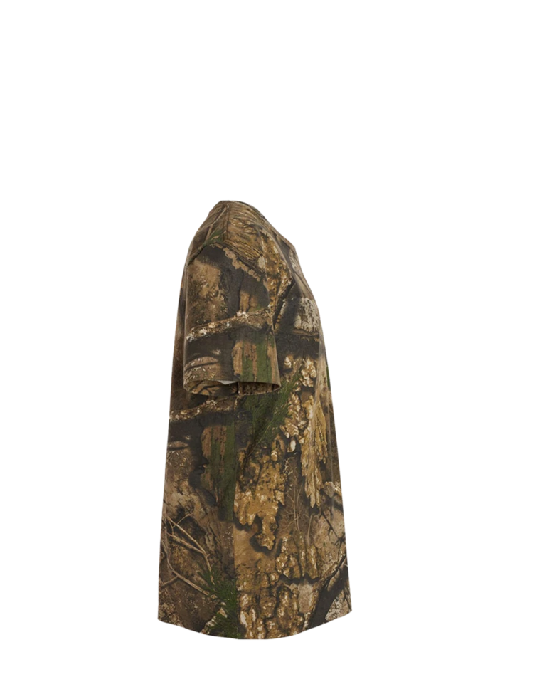Image of a model wearing a 3980 Code V Realtree Camouflage Short Sleeve T-Shirt 