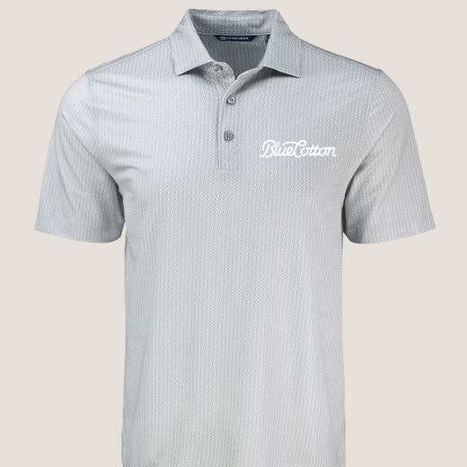 Sample image of MCK01342 Cutter & Buck Pike Eco Shadow Check Print Recycled Mens Polo