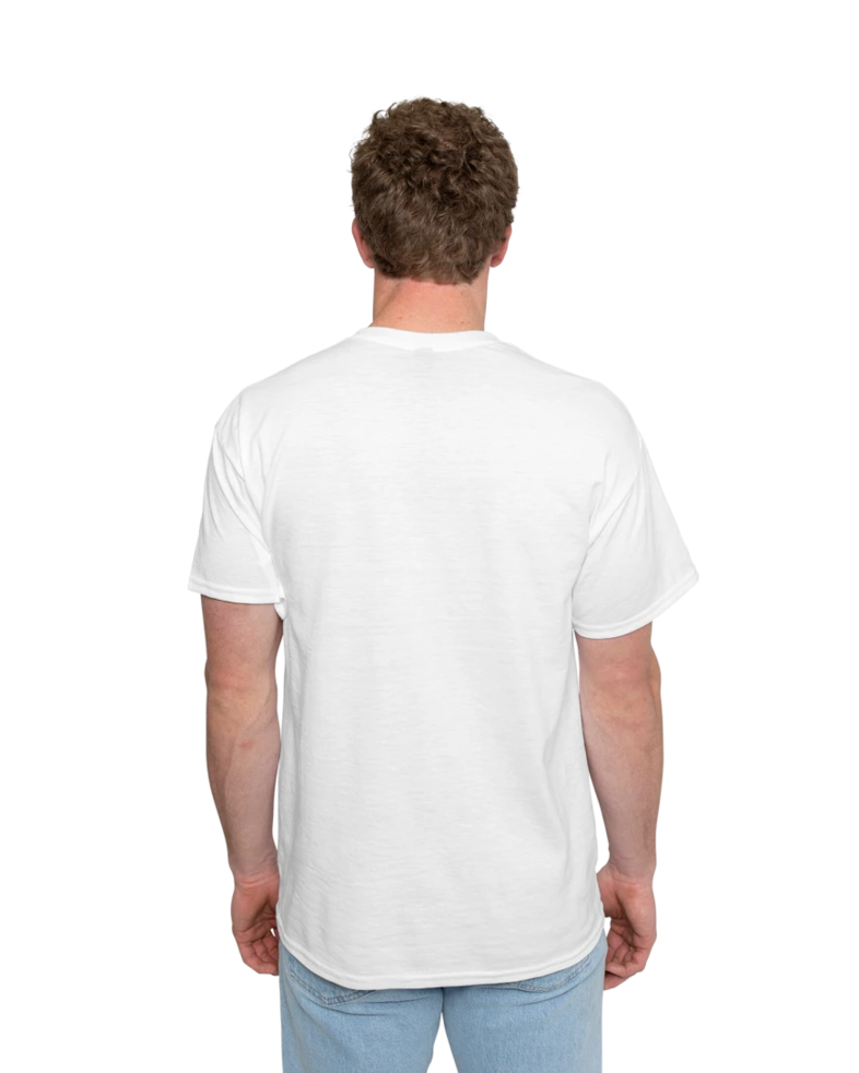 Image of a model wearing a 202 Tultex Unisex Fine Jersey T-Shirt