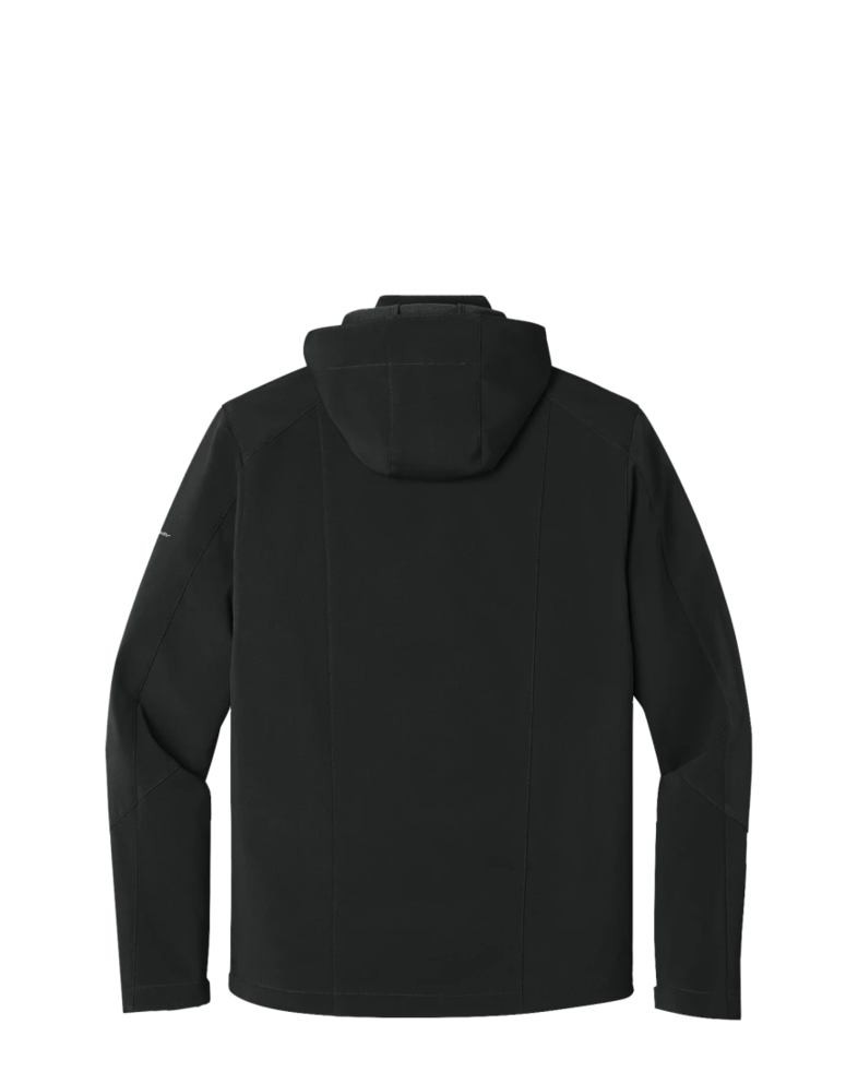 Image of a model wearing a EB536 Eddie Bauer Hooded Soft Shell Parka