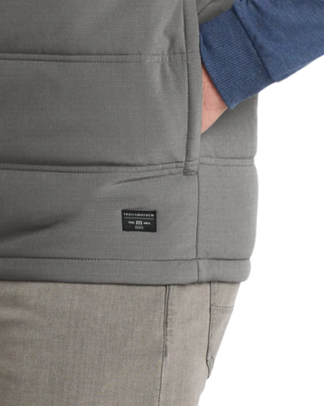 Closeup of a TM1MW453 TravisMathew Cold Bay Vest
