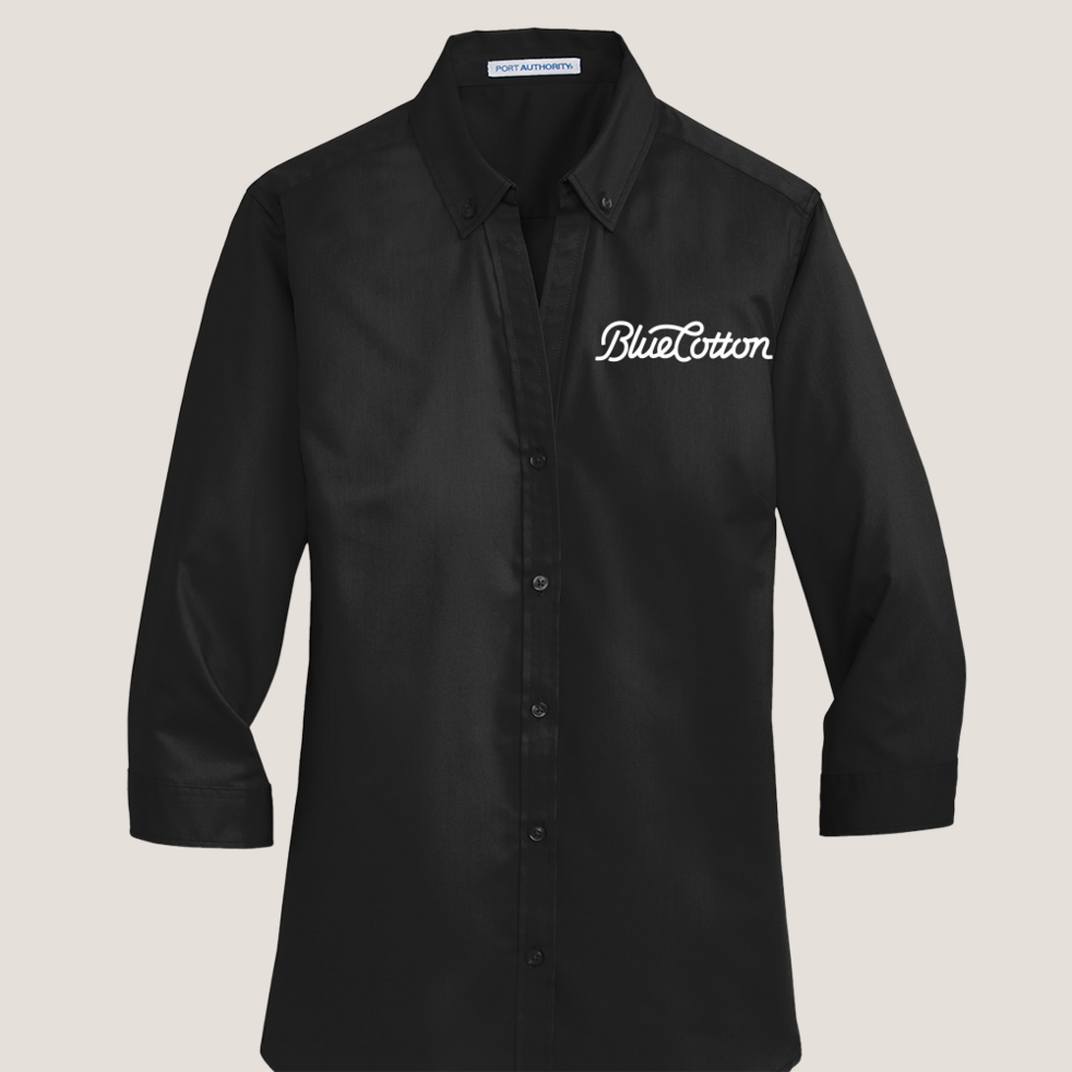 Image of L665 Port Authority Ladies 3/4 Sleeve SuperPro Twill Shirt