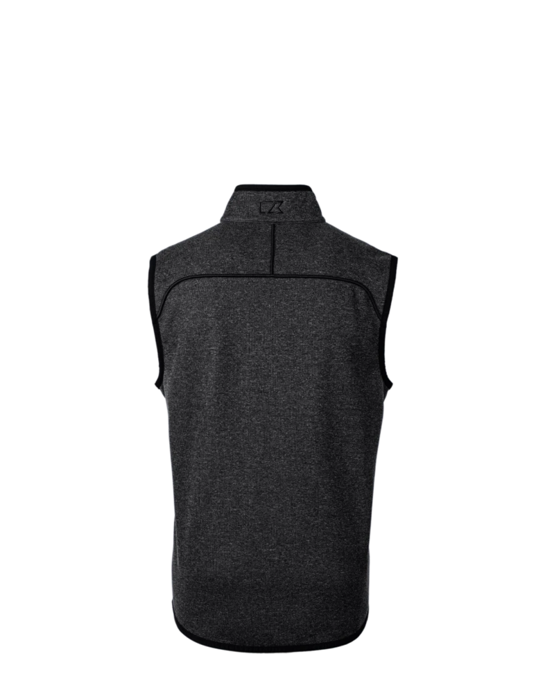 Image of a model wearing a MCO00047 Cutter & Buck Mainsail Sweater-Knit Mens Full Zip Vest