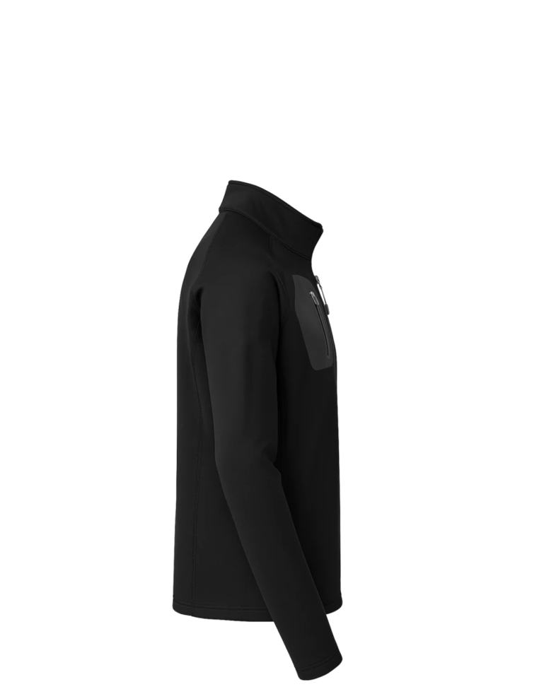 Image of a model wearing a EB234 Eddie Bauer 1/2-Zip Performance Fleece