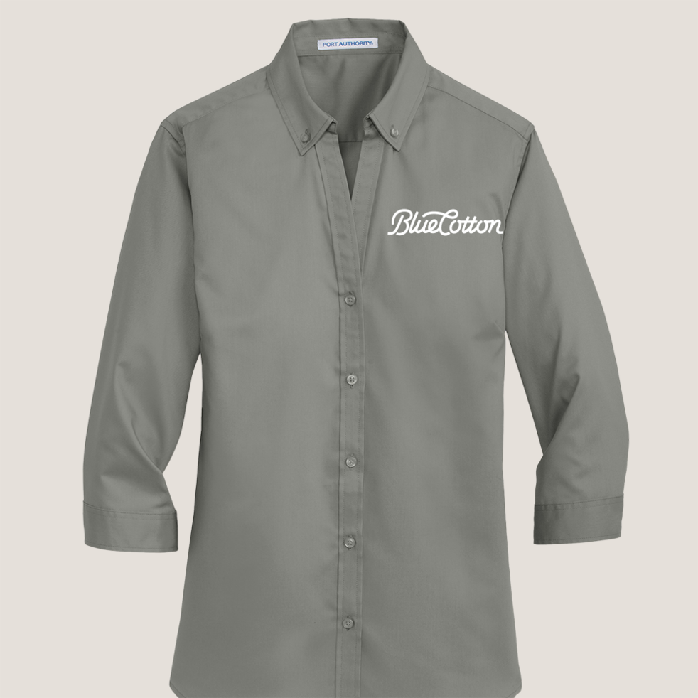 Image of L665 Port Authority Ladies 3/4 Sleeve SuperPro Twill Shirt