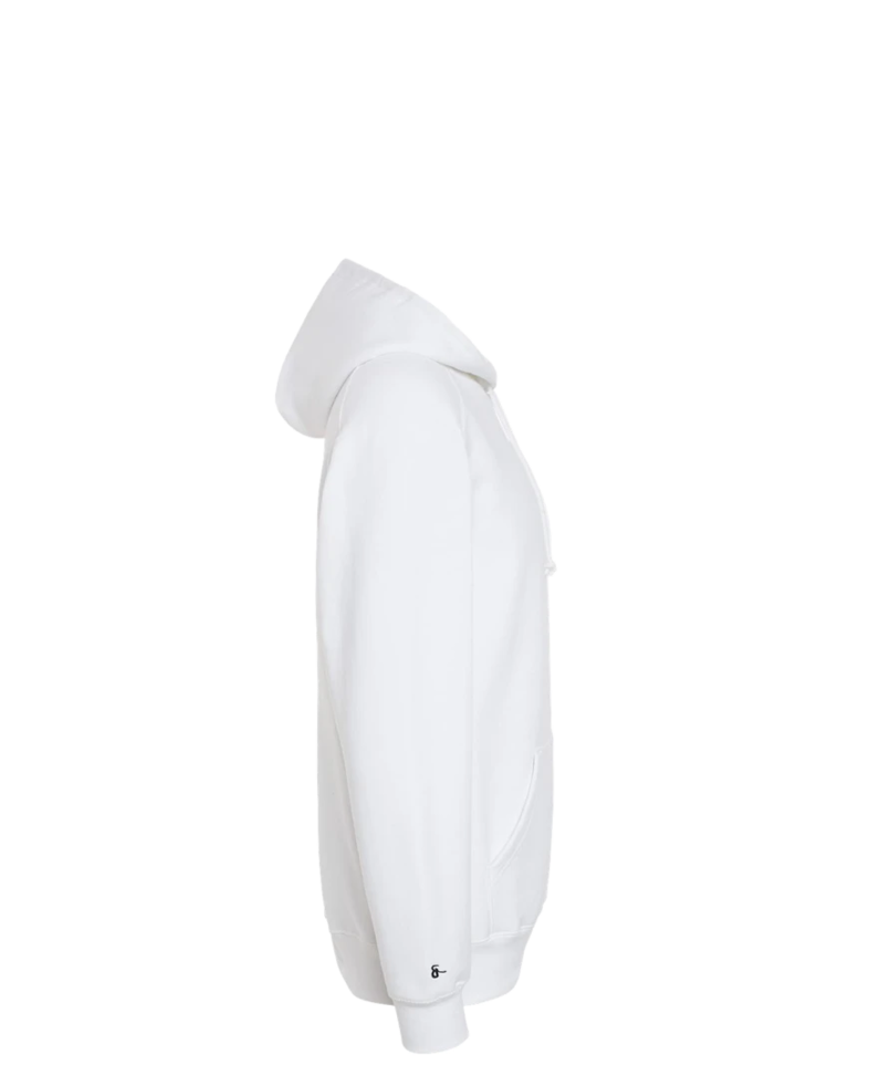 Image of a model wearing a 1254 Badger Hooded Sweatshirt