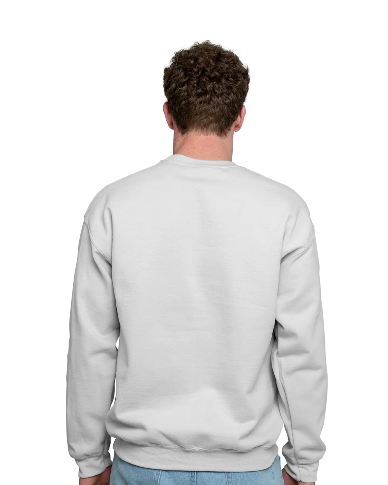 Image of a model wearing a 18000 Gildan Crewneck Sweatshirt