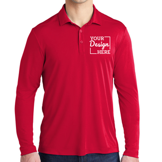 Custom Business Apparel:  ST520LS Sport-Tek Posi-UV Pro Long Sleeve Polo