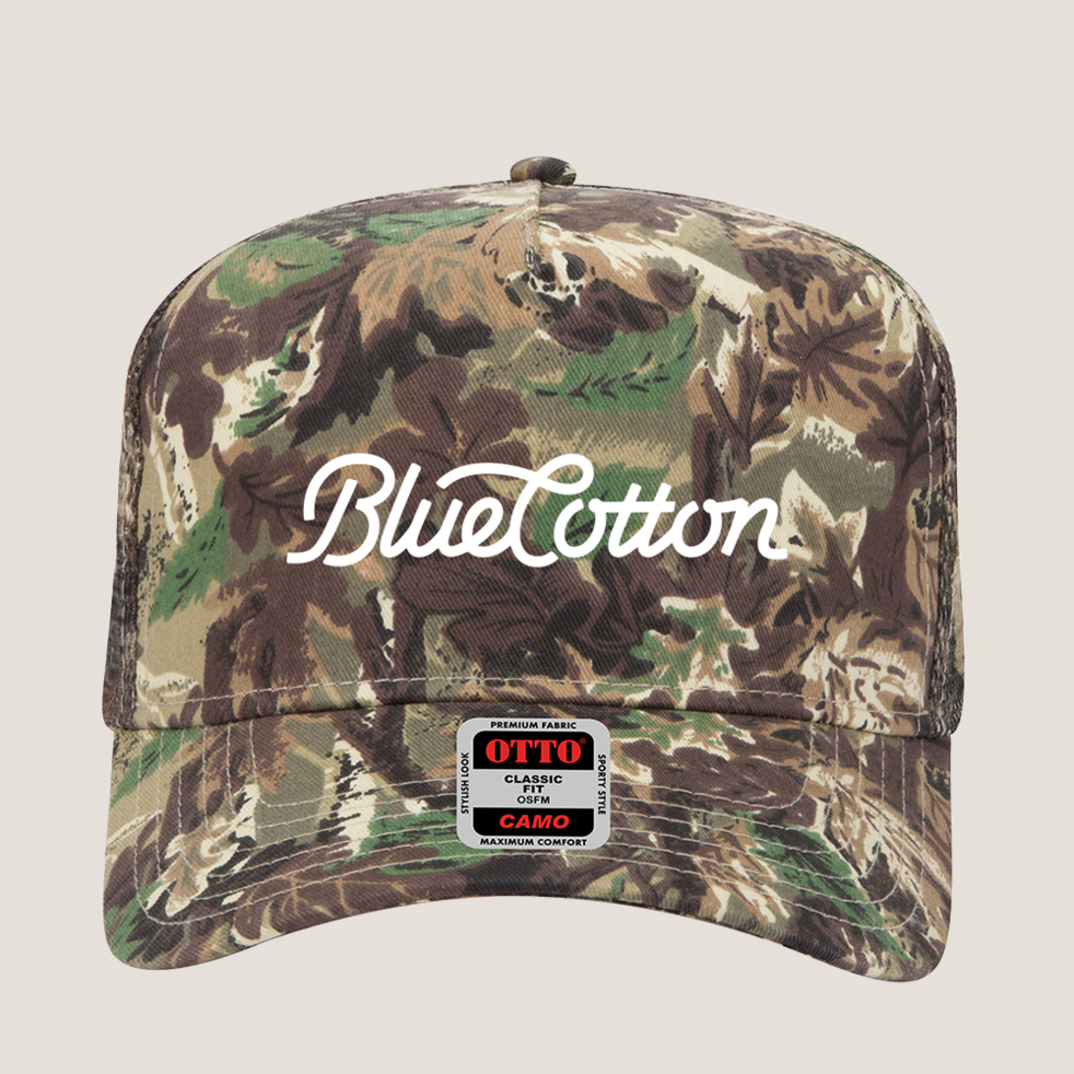 Image of 47-049 OTTO CAP Camouflage 5 Panel Mid Profile Mesh Back Trucker Hat
