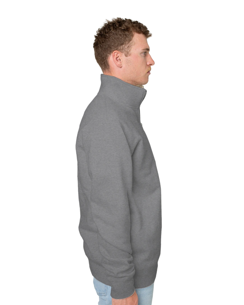 Image of a model wearing a 5125 AS Colour Stencil Half Zip Crew