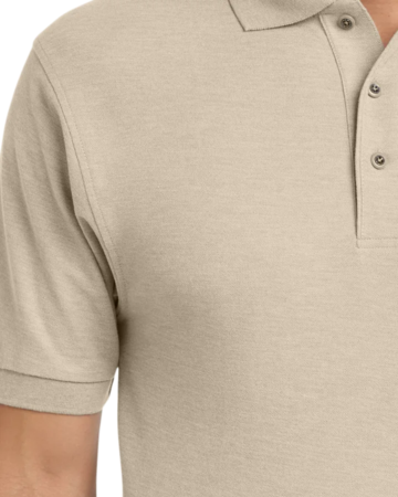 Closeup of a K500P Port Authority Silk Touch Polo with Pocket