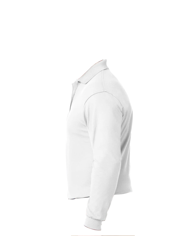 Image of a model wearing a K500LS Port Authority Silk Touch Long Sleeve Polo