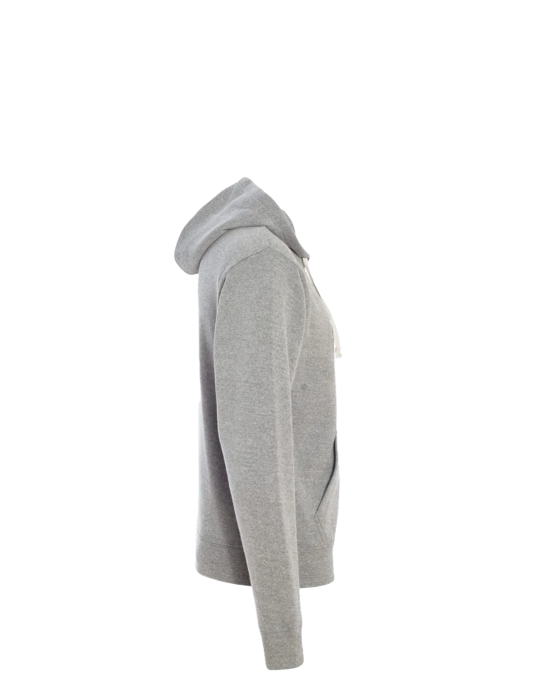 Image of a model wearing a 8872 J. America Tri-Blend Hooded Full-Zip Sweatshirt