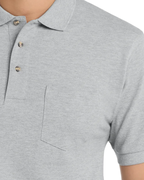 Closeup of a K420P Port Authority Pique Knit Sport Shirt with Pocket