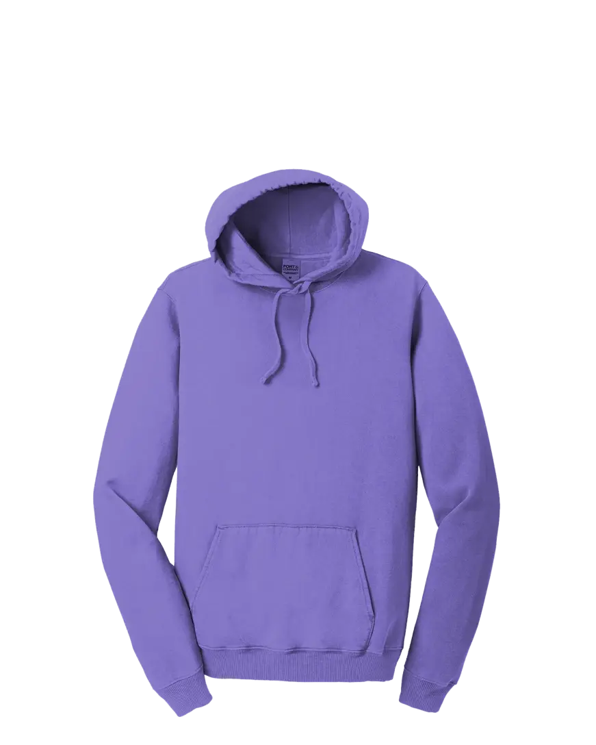 Custom Pigment-Dyed Port & Company Hoodie - BlueCotton