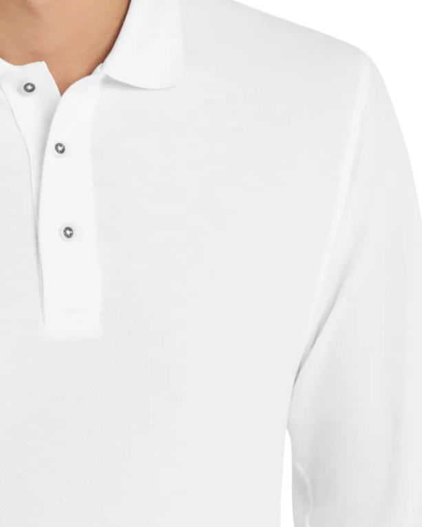 Closeup of a K500LS Port Authority Silk Touch Long Sleeve Polo
