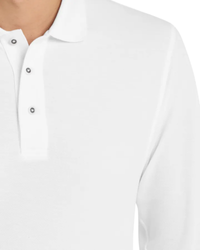 Closeup of a K500LS Port Authority Silk Touch Long Sleeve Polo