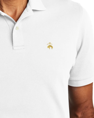 Closeup of a BB18200 Brooks Brothers® Pima Cotton Pique Polo