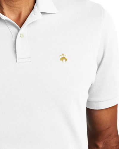 Closeup of a BB18200 Brooks Brothers® Pima Cotton Pique Polo