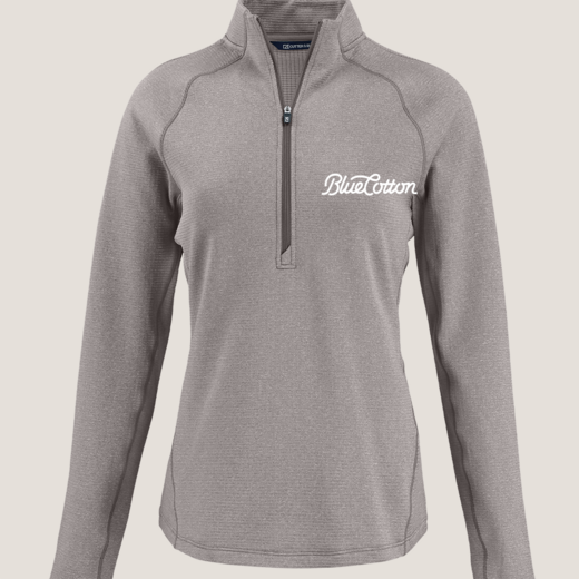 Sample image of LCK00182 Cutter & Buck Peshastin Eco Fleece Recycled Womens Half Zip Pullover