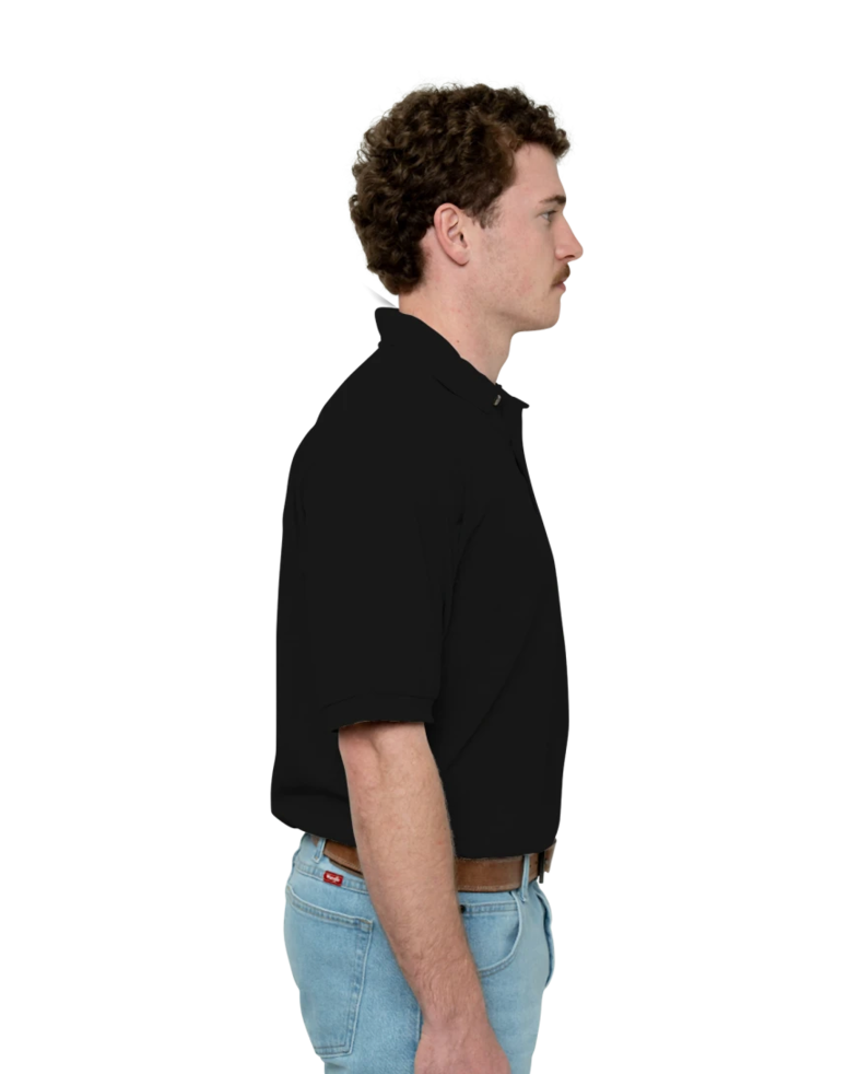 Image of a model wearing a K420 Port Authority Pique Knit Sport Shirt