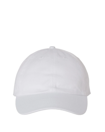 Model wearing a VC300 Valucap Bio-Washed Cap