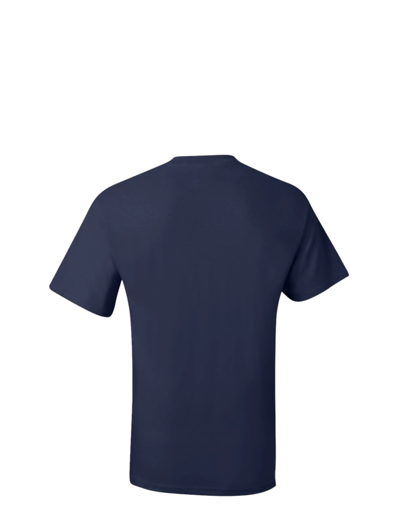 Image of a model wearing a 5190 Hanes Beefy-T with Pocket