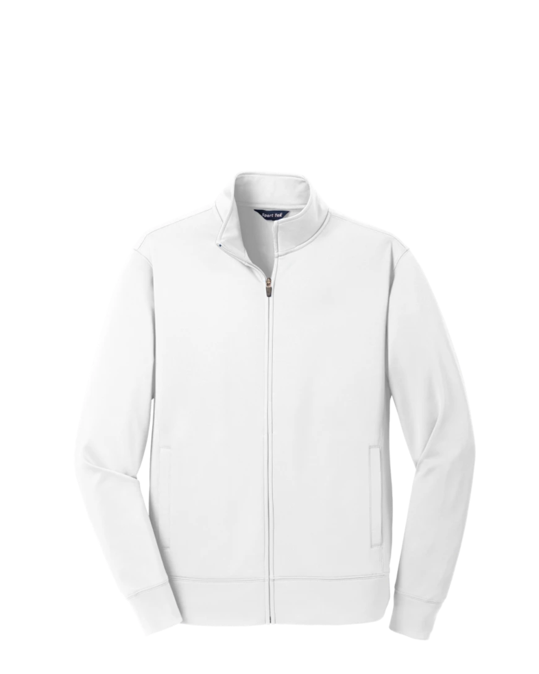 Image of a model wearing a ST241 Sport-Tek Sport-Wick Fleece Full-Zip Jacket
