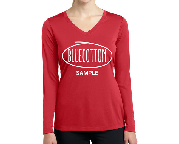 LST353LS Sport-Tek Ladies Long Sleeve V-Neck PosiCharge Competitor Tee