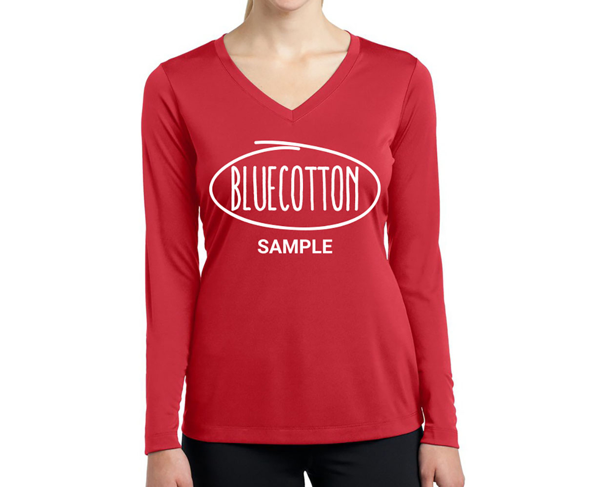 Image of LST353LS Sport-Tek Ladies Long Sleeve V-Neck PosiCharge Competitor Tee