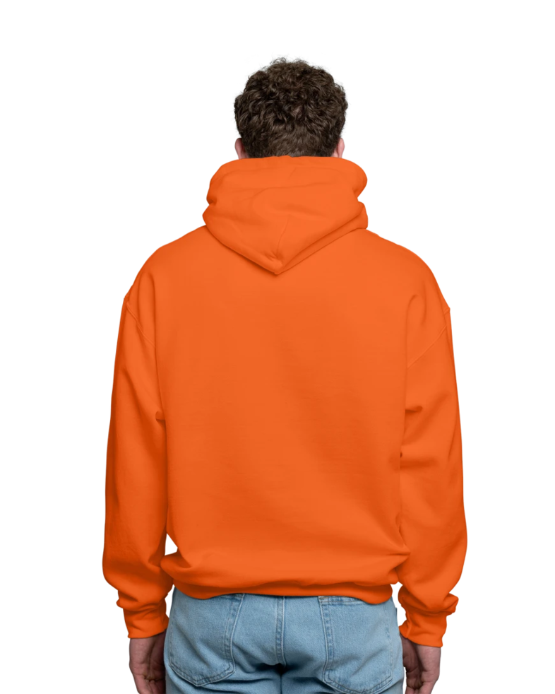 Image of a model wearing a 18500 Gildan Blend Pullover Hooded Sweatshirt