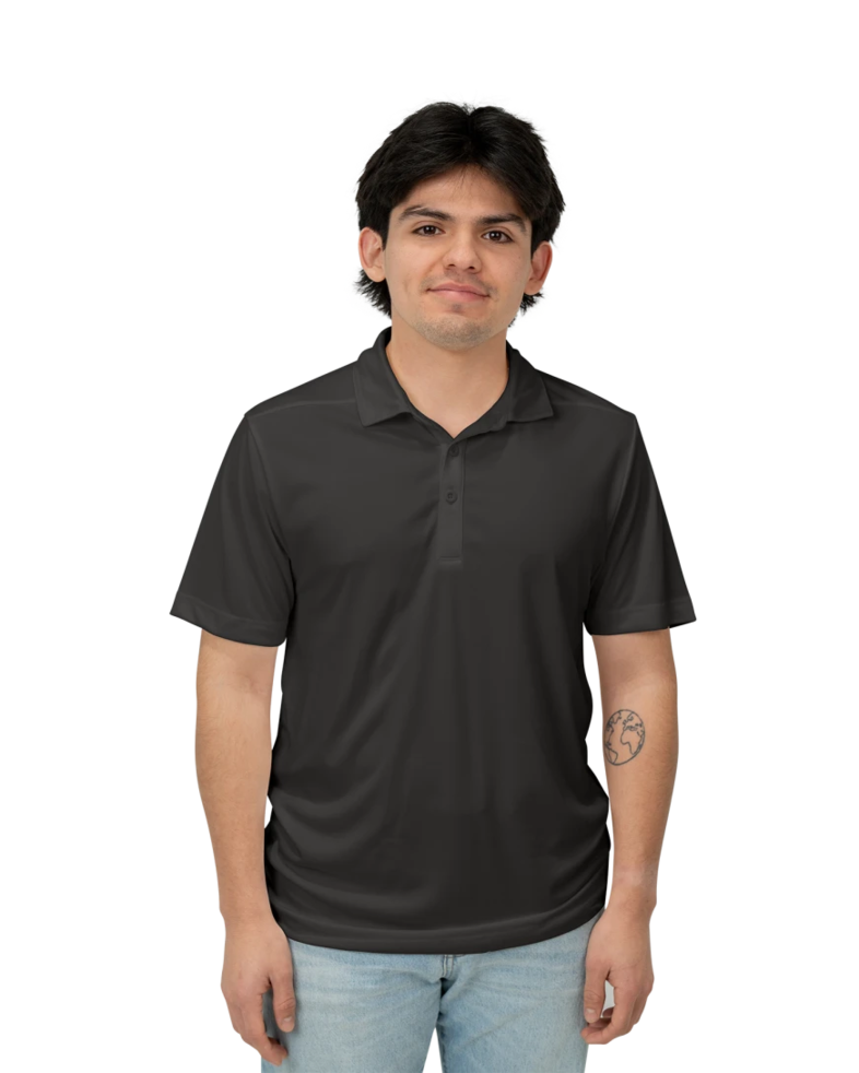 Image of a model wearing a ST520 Sport-Tek Posi-UV Pro Polo