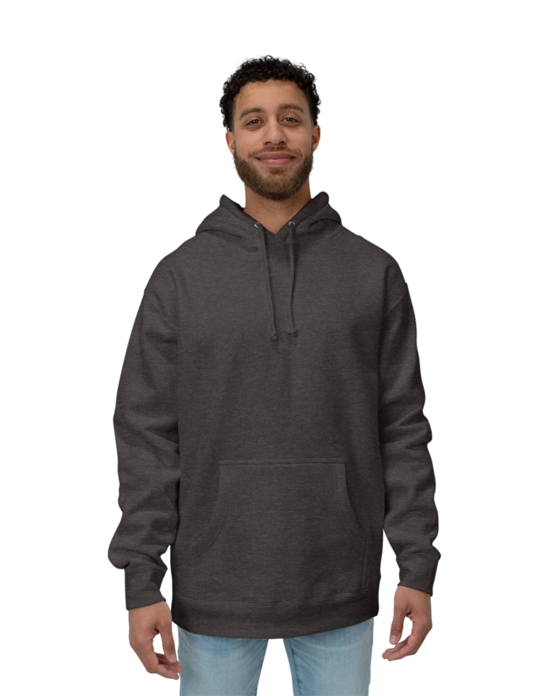 Image of a model wearing a IND4000 Independent Trading Co. Heavyweight Hooded Sweatshirt