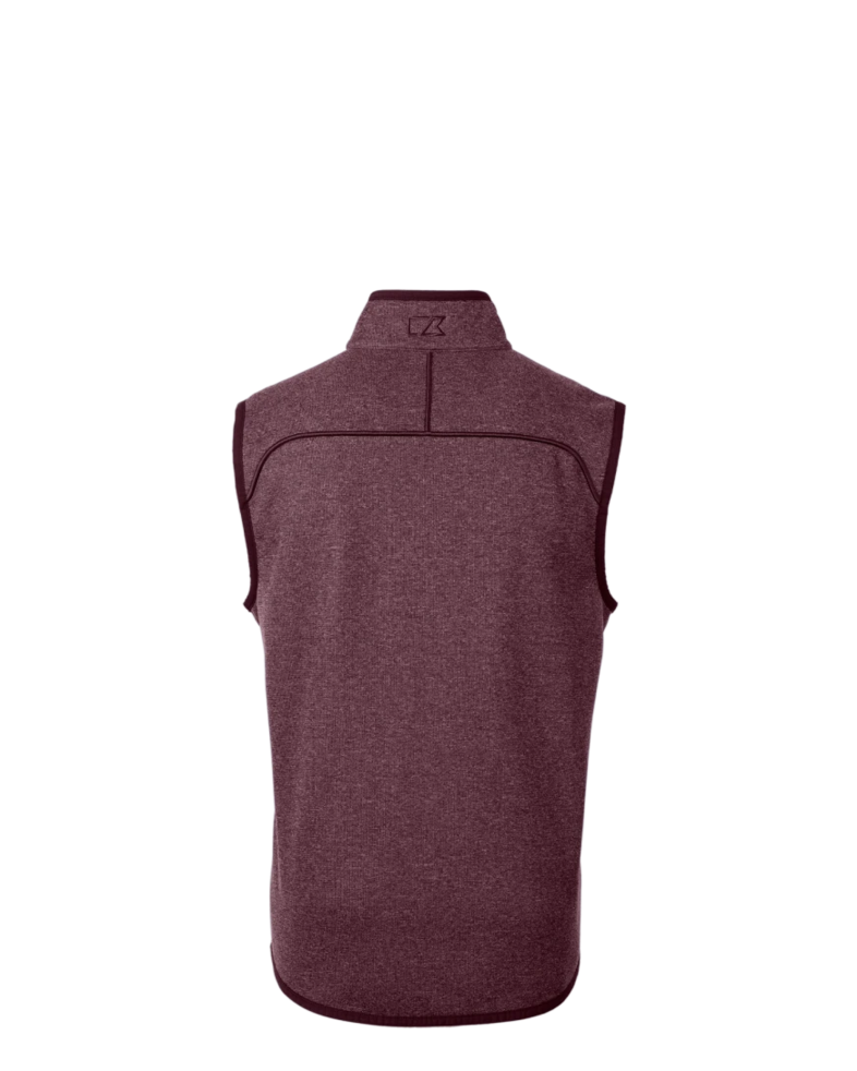 Image of a model wearing a MCO00047 Cutter & Buck Mainsail Sweater-Knit Mens Full Zip Vest