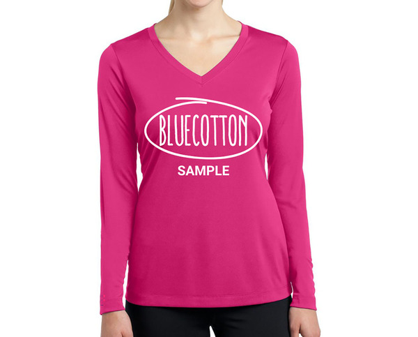LST353LS Sport-Tek Ladies Long Sleeve V-Neck PosiCharge Competitor Tee