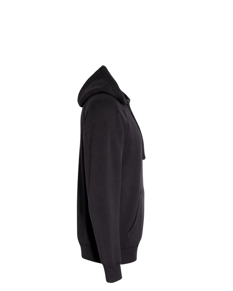 Image of a model wearing a PRM33SBP Independent Trading Co. Unisex Special Blend Raglan Hooded Sweatshirt