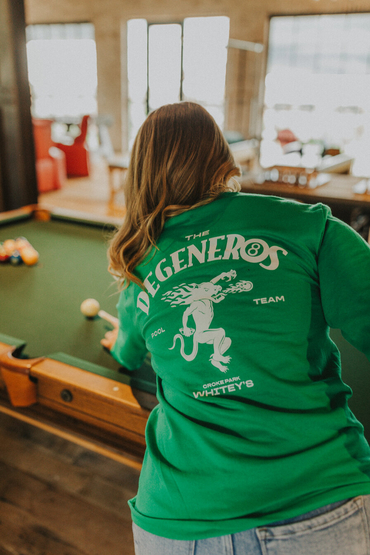 Customer wearing a 2400 Gildan Ultra Cotton Long Sleeve